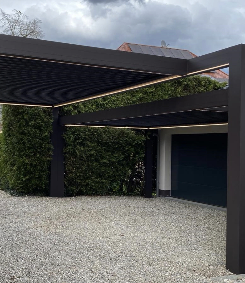 Carport gekoppelte Anlage